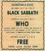 Concert add, 25.7.1970