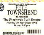 Ticket, 9.11.1998
