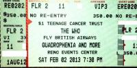 Ticket Stub Reno, February 2, 2013 (Photo by Michael Nelson)