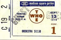 Ticket, New York 13 September 1979