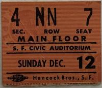 Ticket San Francisco 12.12.1971 (thanks to Kevin Walsh)